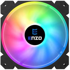 تصویر فن کیس انزو مدل 003 ENZO FAN-003 Gaming Dual Ring 8 color LED Case Fan