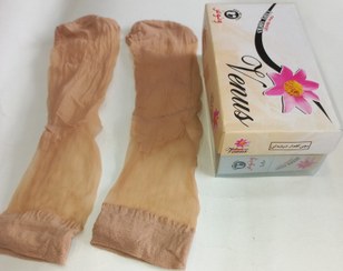 تصویر جوراب دو ربع رنگ پا زنانه شیشه ای کف دار ونوس - رنگ پا Women's two-quarter colored foot socks with Venus foam glass