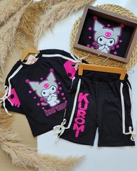 تصویر ست تیشرت و شلوارک بچگانه کرومی رنگ سیاه 