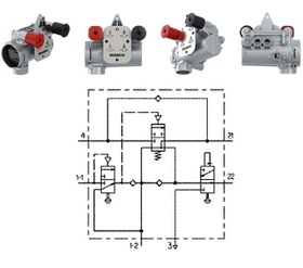 تصویر قفل پارک تریلی اصلی وابکو آلمان Wabco Park Shunt valve