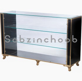 تصویر میز پیشخوان جلو کامل شیشه 