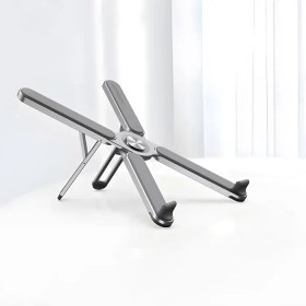 تصویر استند فلزی تاشو لپتاپ پاورلوژی Powerology Aluminum Folding Laptop Stand Height Adjustable 