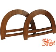 تصویر دسته کیف چوبی دو عددی ضخامت 6 میلیمتر کد 202 