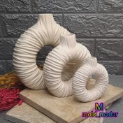 تصویر قالب سیلیکونی گلدان دونات چروک ۳سایز - ۱ 