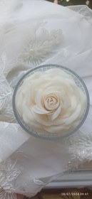 تصویر شمع گل دستساز Handmade flower candle