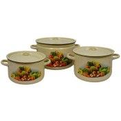 تصویر سرویس بزرگ قابلمه لعابی روسی 