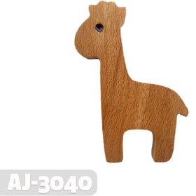 تصویر دستگیره چوبی کمد طرح حیوانات کد AJ-3040 