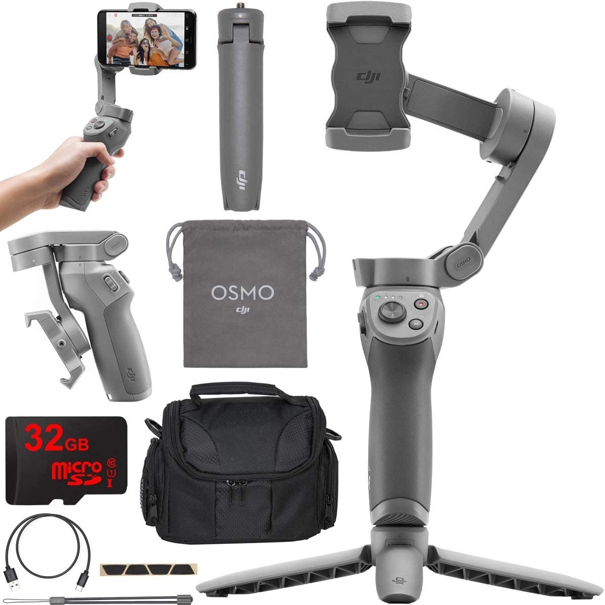 خرید و قیمت DJI OSMO Mobile 3 Combo سبک وزن و قابل حمل 3 محور دستی