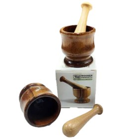 تصویر هاون چوبی مدل سیو Sio model wooden mortar