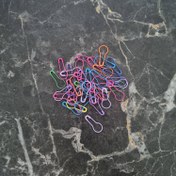 تصویر سنجاق قفلی گرد رنگی ( ۵۰ عددی) 