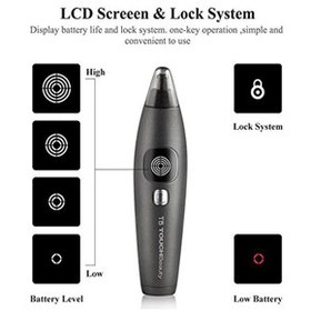 تصویر موزن گوش و بینی تاچ بیوتی مدل TB-1651 Touch Beauty LED Electric Nose Hair Trimmer TB-1651