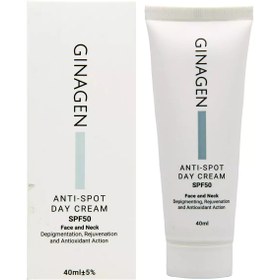 تصویر کرم روز ژیناژن ضد لک SPF50 صورت و گردن 40 میل Ginagen Anti- Spot SPF50 Day Cream Face & Neck 40ml