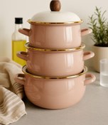 تصویر ست قابلمه لعابی ۶ پارچه طرح مادام کوکو 