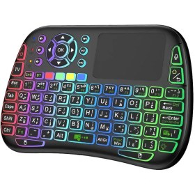 تصویر مینی کیبورد و تاچ پد بی سیم پرودو Porodo Universal Keyboard Remote & Mouse PD-ARMKB-BK 