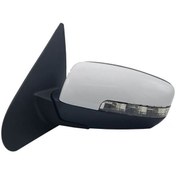 تصویر آینه بغل سمند سورن برقی مارک کاوج با فلاپ سفید چپ 