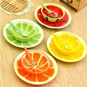 تصویر ست ظروف طرح میوه 