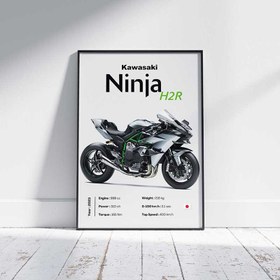 تصویر تابلو موتور سنگین کاوازاکی Kawasaki Ninja H2R 