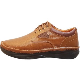 تصویر کفش طبی مردانه چرم طبیعی کد 0012t.k رنگ عسلی - 43 mans leather shoes code 0012t.k honey color