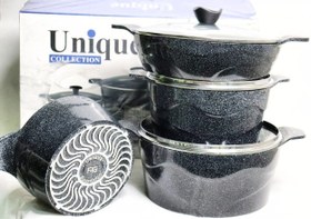 تصویر سرویس قابلمه 8 پارچه گرانیتی یونیک مدل 8520 unique