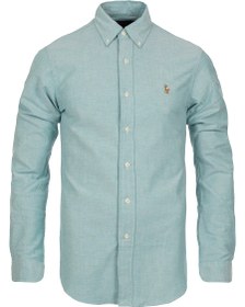 تصویر پیراهن آکسفورد رالف لورن Ralph Lauren SOLID OXFORD SPORT SHIRT DARK CYAN 