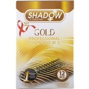 تصویر کاندوم طلایی خاردار تاخیری شیاردار12عددی شادو ا Shadow Gold Professional Condom 12pcs Shadow Gold Professional Condom 12pcs