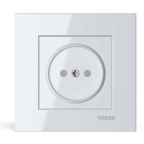 تصویر پریز ساده ویرا مدل ساده سفید Veera Switch And Sockets White