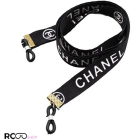 تصویر بند عینک نواری شنل Chanel با رنگ مشکی و از جنس پارچه‌ای مدل 992544 