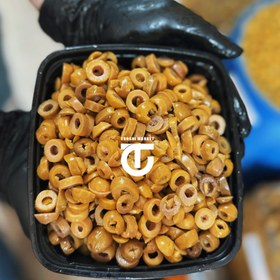 تصویر زیتون سبز اسلایس 