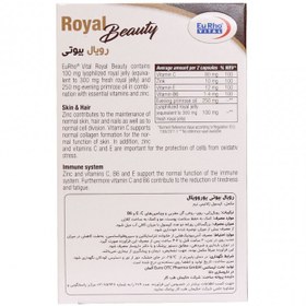 تصویر کپسول رویال بیوتی یوروویتال 60 عددی Royal Beauty Eurhovital 60 capsules