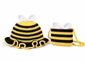 تصویر کلاه و‌کیف مدل زنبوری 