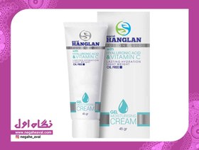 تصویر ژل کرم آبرسان هانگلن حاوی ویتامین سی و هیالورونیک اسید حجم 45 گرم Hanglan Vitamin C Hydrating Gel 45 Ml