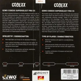 تصویر رویه راکت جوو CODEXX SUPER SELECT PRO 55 | قرمز 