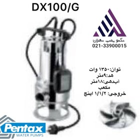 تصویر پمپ لجن کش پنتاکس ایتالیا استیل فلوتردار هد٩مترلوله ١/١/٢(Dx100/G) - 10 ماه گارانتی شرکت دیزل ساز DX100/G