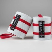 تصویر مچ بند ورزشی سفید قرمز 