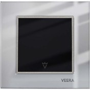 تصویر کلید و پریز مدل امگا میانه نقره مشکی رنگ نقره‌ای 