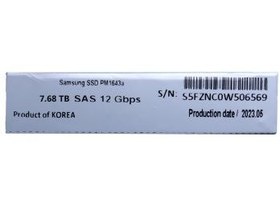 تصویر اس اس دی سرور سامسونگ مدل Samsung PM1643a ظرفیت 7.68 ترابایت Samsung PM1643a ENTERPRISE SAS 7.68TB Server Internal SSD