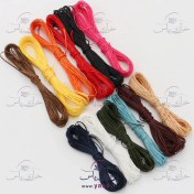 تصویر پک 12 رنگ نخ موم زده (بسته 120 متری) 