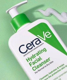 تصویر ژل شوینده سراوی پوست نرمال تا خشک 236 میل cerave hydrating facial cleanser