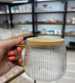 تصویر ماگ پیرکس دسته عسلی کدMA42 Pyrex mug with honey handle code MA42