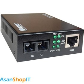 تصویر مبدل فیبر نوری (مدیا کانورتور) میکرونت مدل SP373B Micronet SP373B Media Converter