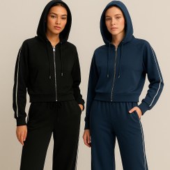 تصویر ست سوئیشرت و شلوار اویشو - L / سورمه ای 