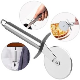 تصویر پیتزا بر استیل 