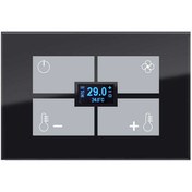 تصویر ترموستات سری KNX Glass Thermostat rectangular black 