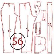 تصویر الگوی شلوار ترک سایز 56 