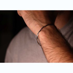 تصویر دستبند نقره B0209 