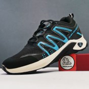 تصویر کفش اسپرت راحتی مدل سالامون مشکی آبی طبی _ تبریز پوش 