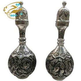 تصویر تنگ قلمزنی 32 سانتی مدل گل و مرغ 