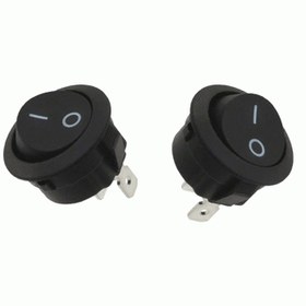 تصویر کلید راکر گرد دو پایه مدل (KCD1-6A) قطر 22 میلی متر 