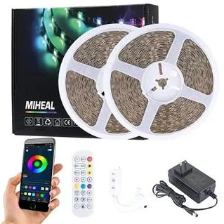 خرید و قیمت نوار RGB تزیینی 40 متری برند MIHEAL با تراکم بالا | ترب