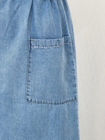 تصویر دامن جین بغل چاکدار چهارفصل 